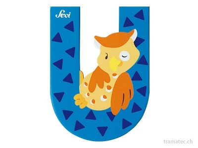 Sevi Buchstabe U Uhu 10cm ass.