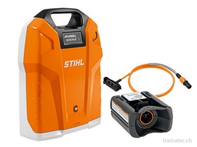 STIHL Akku Rückentragbarer AR 2000 L Set mit Anschlussleitung u. Adapter AP