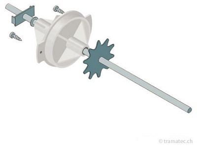 Rolly Toys Ersatzteil Hinterachse Alte Modelle Krallenmitnehmer - 482,5mm - 12  Zähne - 10mm