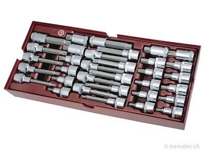 KRAFTWERK 33-t. Bit-Stecknuss-Schale 1/2' COMPLETO