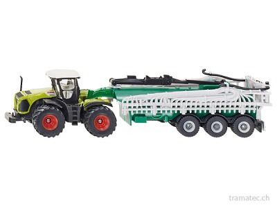 SIKU 1827 Claas Xerion mit Fasswagen