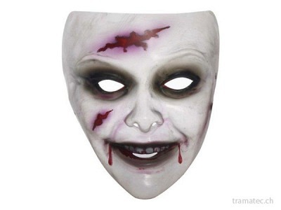 Fasnacht Zombie Maske Frau transparent