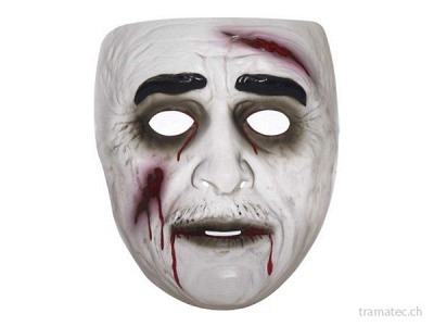 Fasnacht Zombie Maske Mann transparent
