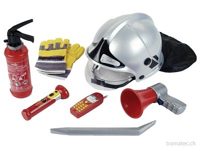 Klein Feuerwehrset mit Helm 7-teilig