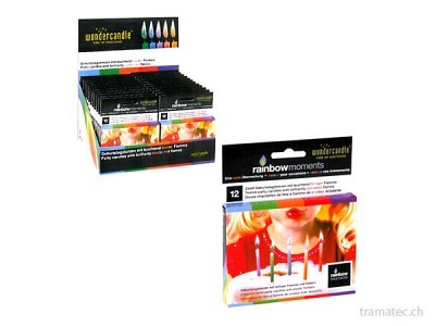 Wondercandle 12 Kerzen farbiger Flamme Disp