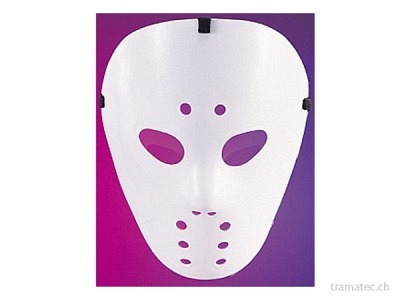 Fasnacht Maske Hockey weiss