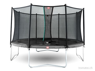 BERG Trampolin Favorit Grey 380 + Sicherheitsnetz Comfort