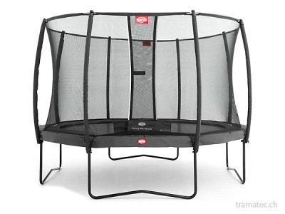 BERG Trampolin Champion Grey 430 + Sicherheitsnetz Deluxe