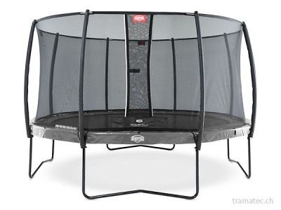 BERG Trampolin Elite Grey 380 + Sicherheitsnetz Deluxe