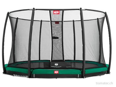 BERG Trampolin InGround Champion Green 270 + Sicherheitsnetz Deluxe