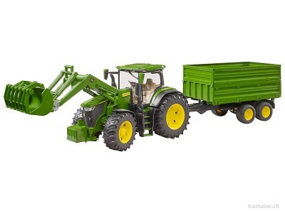 Bruder John Deere 7R 350 mit Frontlader und Anhänger - 03155