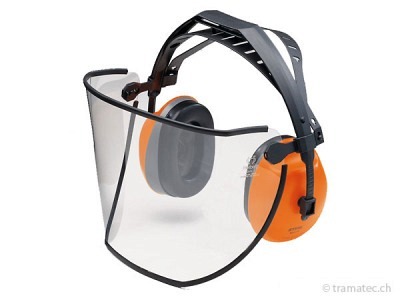 STIHL Gesichts-/Gehörschutz kurz mit Kunststoffscheibe bis 110 dB(A)