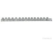 KRAFTWERK Stecknuss-Schiene 250mm m. 10 Clips 1/2'